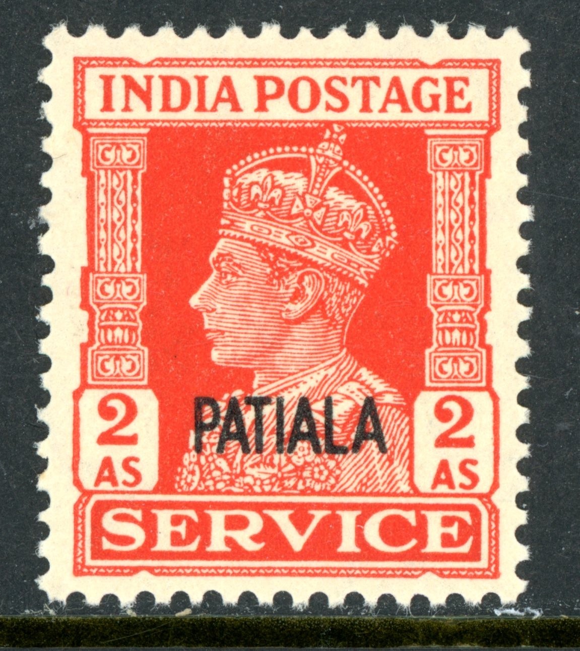 British India 1941 KGV Patiala State Official 2a Scarlet Scott #O70 MNH K472 British India 1941 KGV Patiala State Official 2a Scarlet Scott #O70 MNH K472