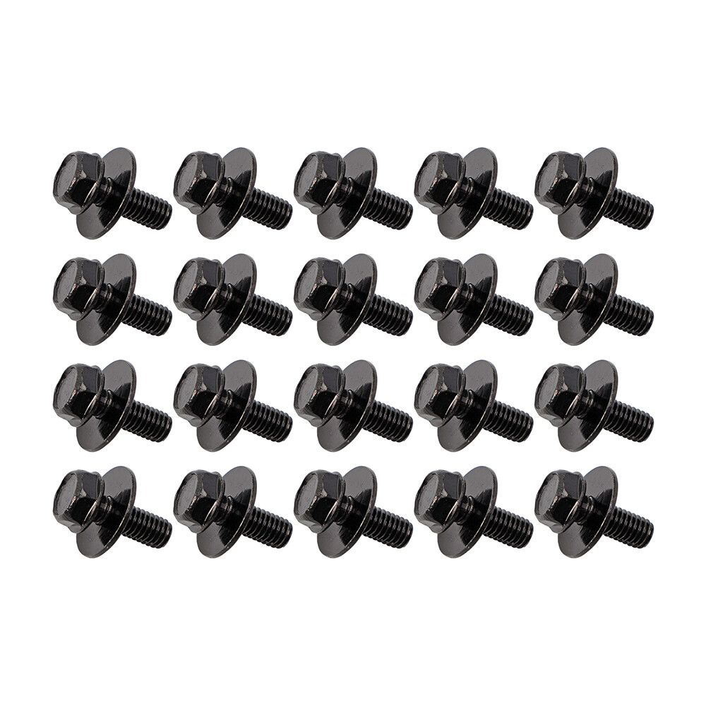 20-100X Car Body Bolts Screws M6-1.0x 16mm Long-10mm Hex-17mm Washer For Toyota
