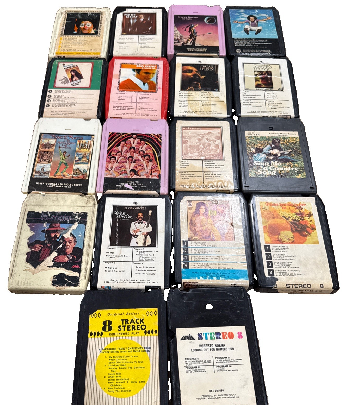 Vintage Latin Salsa 8 Track Tape Lot 18 Roberto Roena Willie Colon Fania Rare