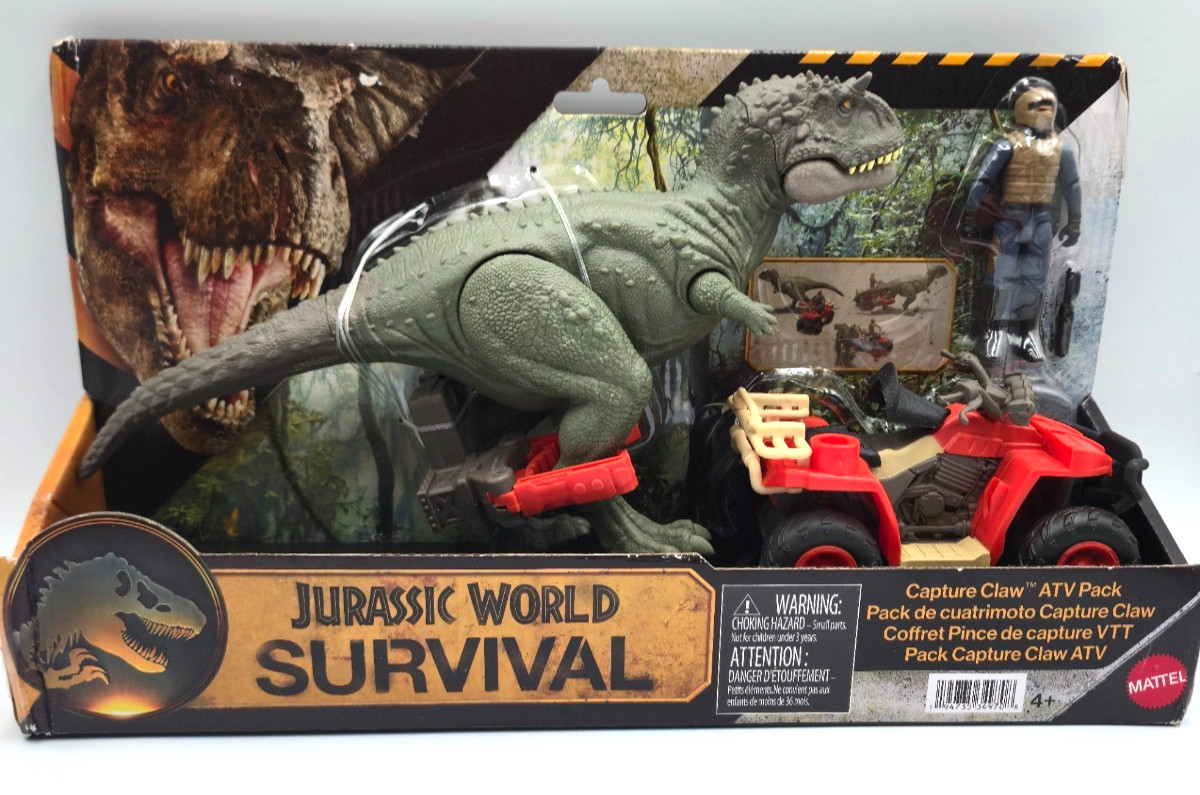 Mattel Jurassic World Pack with Vehicle, Human & Dinosaur Action Figure Set