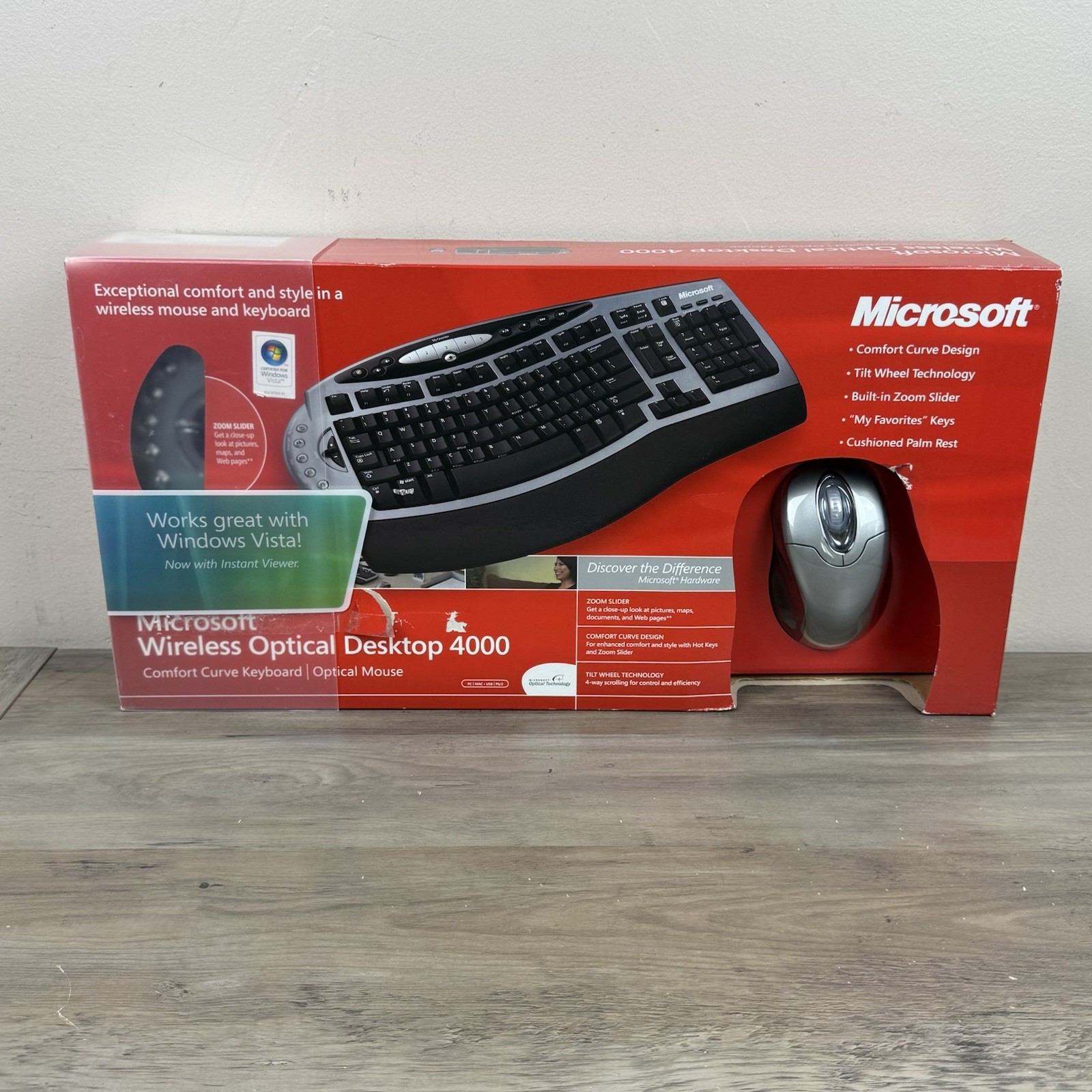 Microsoft Wireless Optical Desktop 4000 Egornamic Comfort Curve Keyboard & Mouse Microsoft Wireless Optical Desktop 4000 Egornamic Comfort Curve Keyboard & Mouse