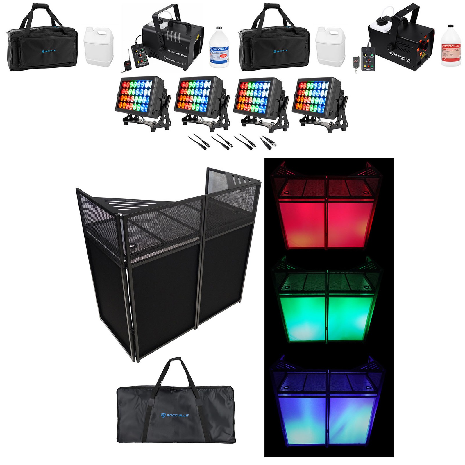 4) American DJ 32 HEX PANEL IP LED DMX Outdoor Effect Lights+Facade+Hazer+Fogger 4) American DJ 32 HEX PANEL IP LED DMX Outdoor Effect Lights+Facade+Hazer+Fogger