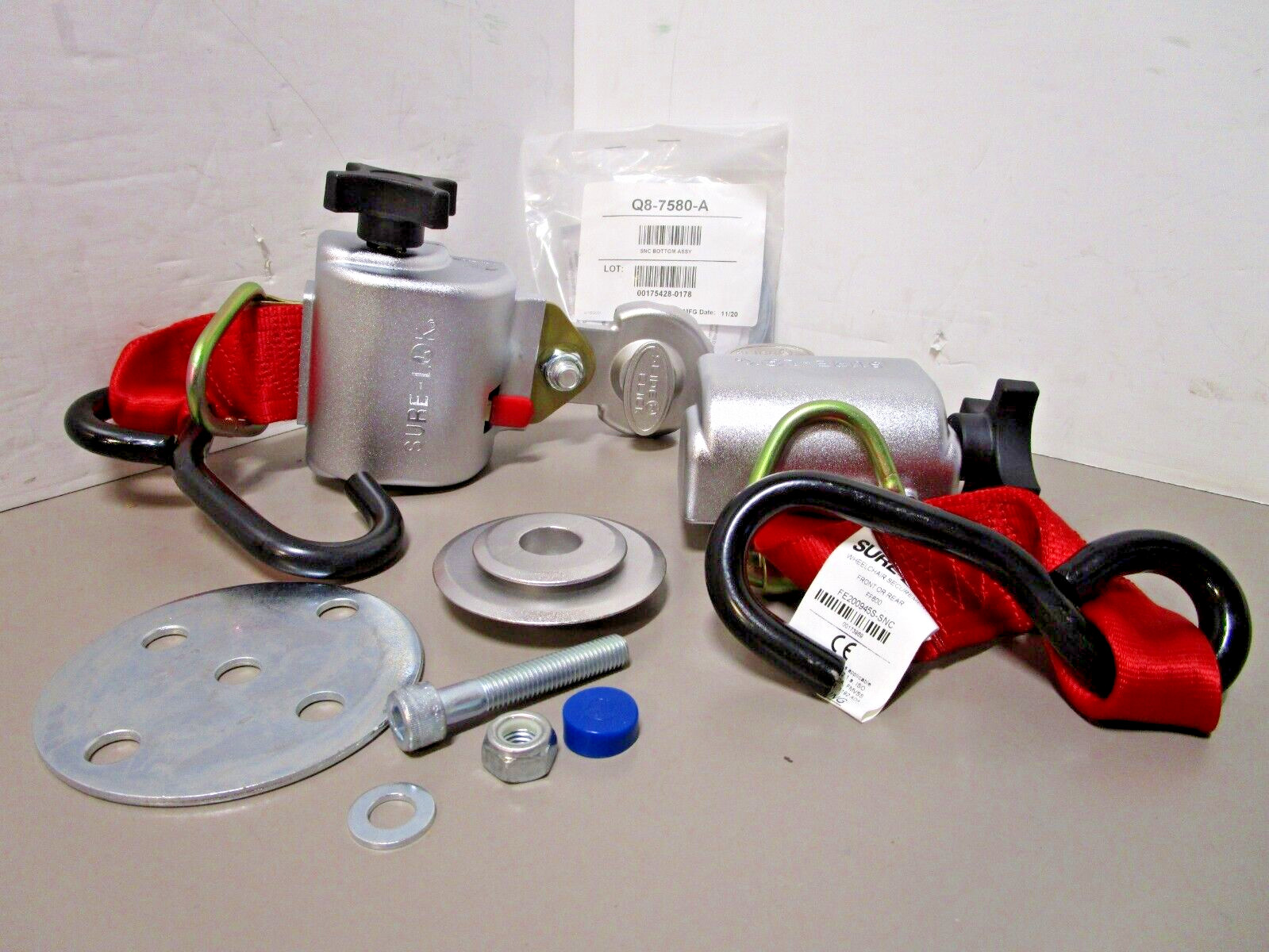 Sure-Lok Securement Strap Kit W/C Tie-Down FE200945SSNC FE200944SSNC Slide Click Sure-Lok Securement Strap Kit W/C Tie-Down FE200945SSNC FE200944SSNC Slide Click