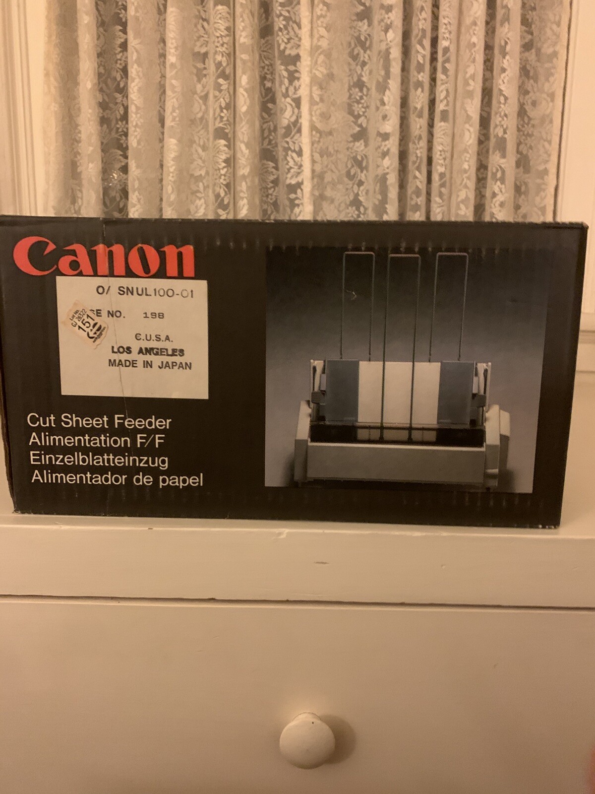 Canon StarWriter 80 Paper Feeder w for parts, used SW 80 and user guide manual.