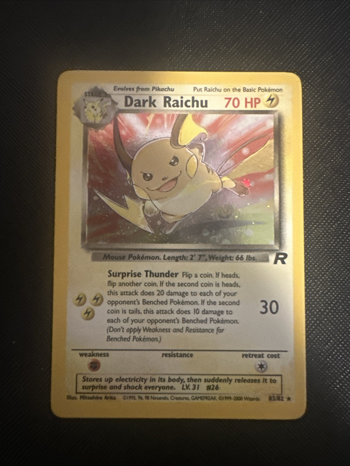 Dark Raichu 83/82 Team Rocket Holo-NM/LP