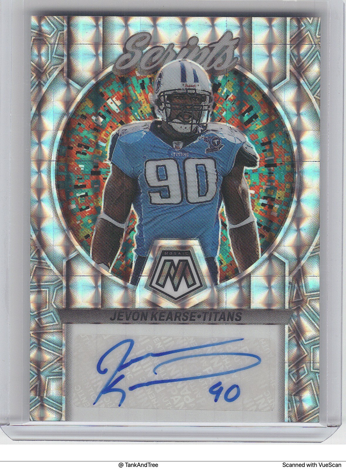 JEVON KEARSE 2023 PANINI MOSAIC SCRIPTS SILVER PRIZM AUTO #S44 TITANS