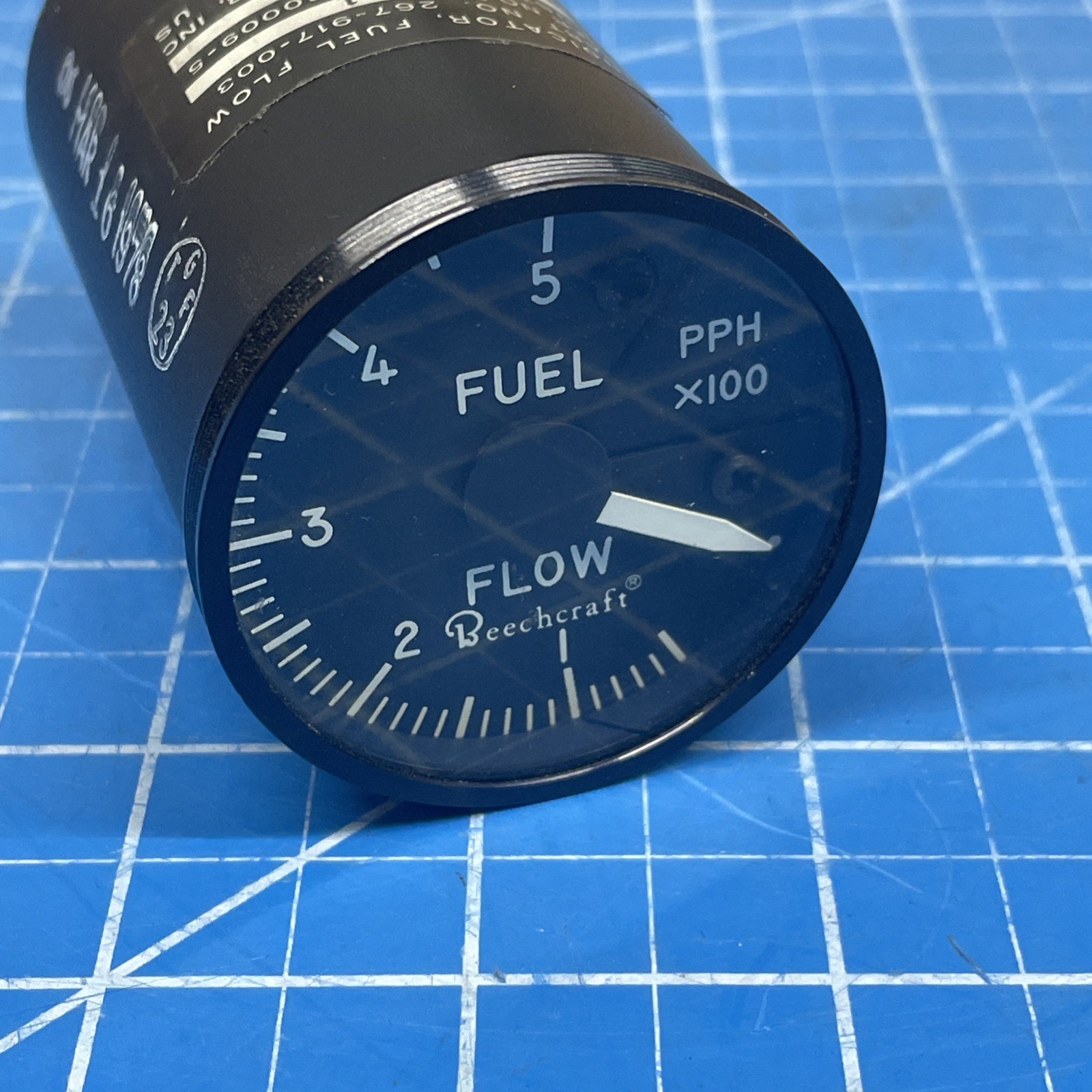 Indicator Fuel Flow 90-380009-5 Gull Airborne Instrument Beechcraft 267-917-003