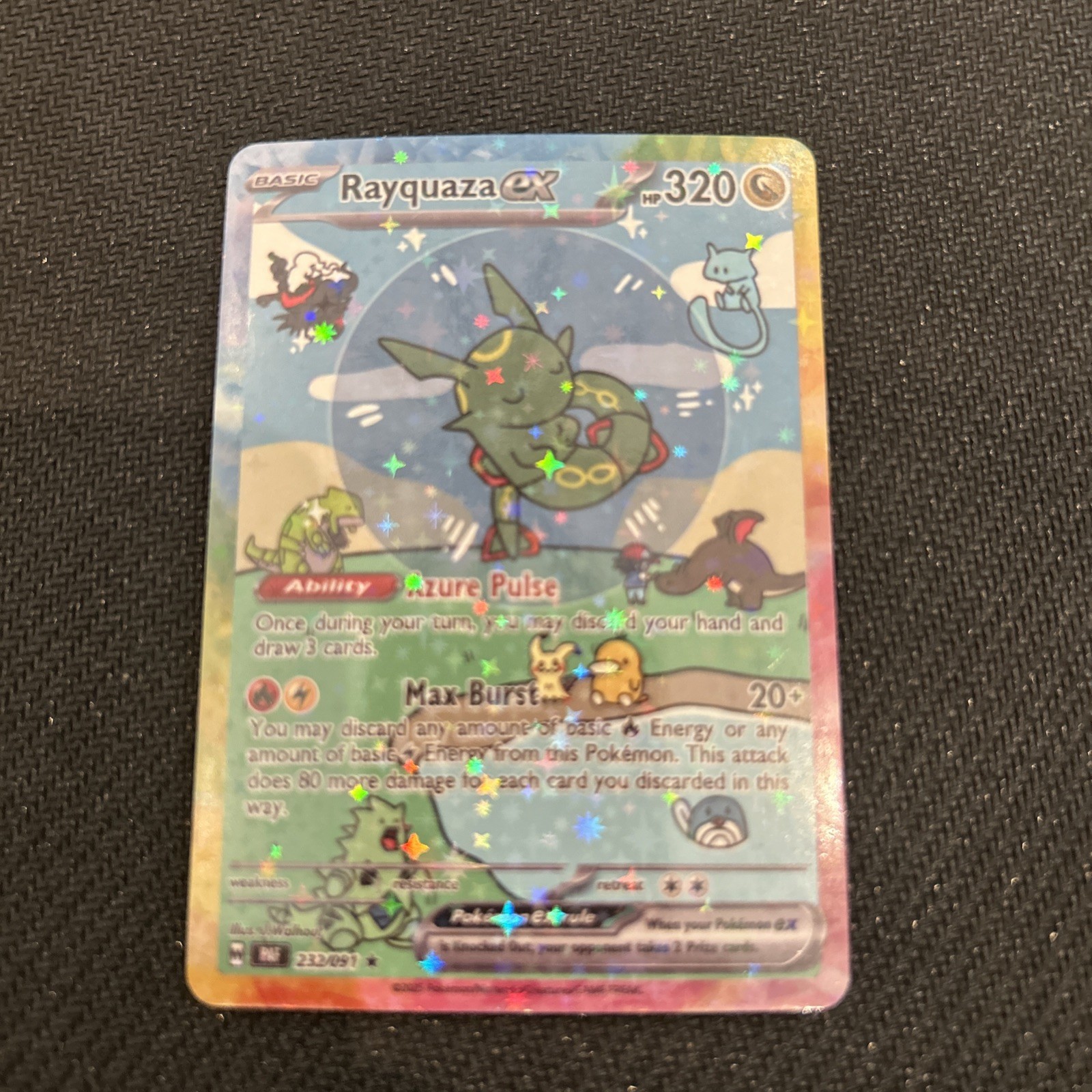 Pokemon Bubble Rayquaza Special Doujin Art Starry Holo Card