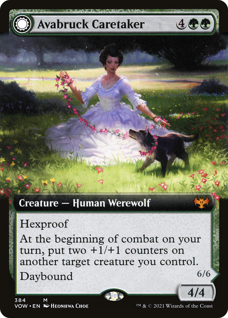 x1 Avabruck Caretaker // Hollowhenge Huntmaster VOW MTG 384 MYTHIC M/NM 1x