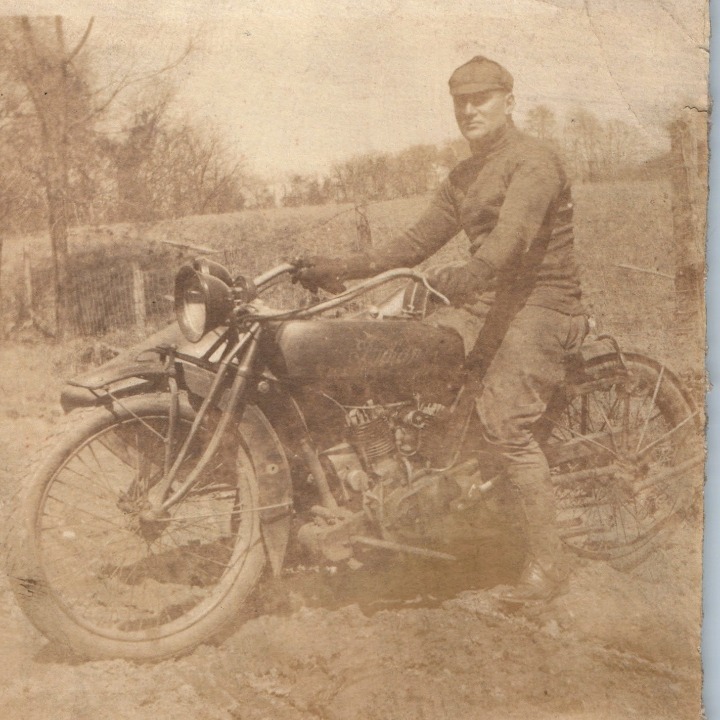 c1910s Indian Motorcycle Sidecar Man Mini 3