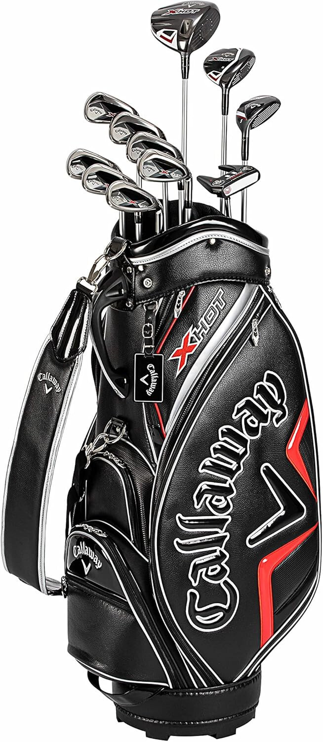 Callaway X HOT Men's Club 11pcs Caddy Bag Set 2021 Carbon Shaft Flex Regular