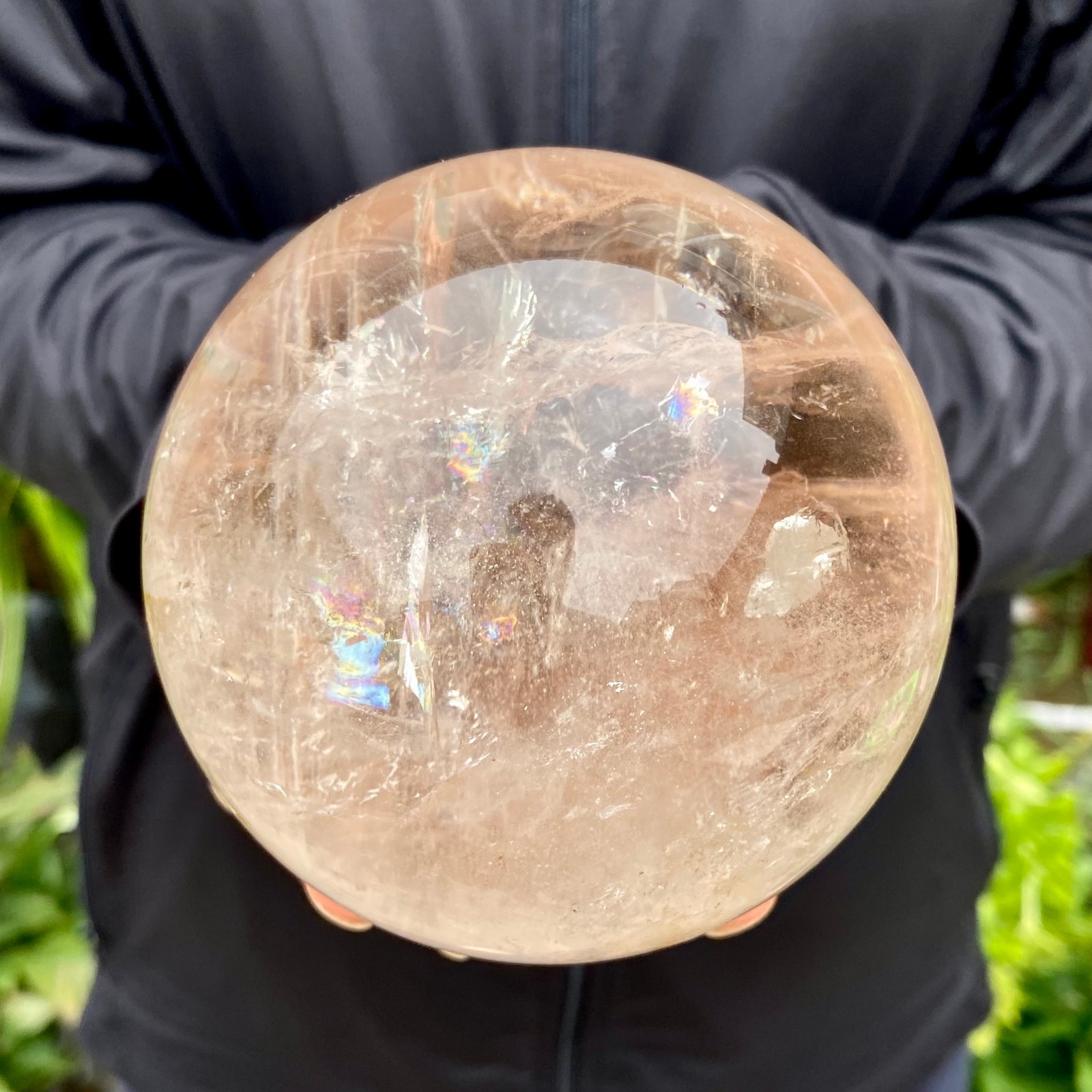 2.91LB Natural White Crystal Clear Quartz Crystal Sphere Ball Healing