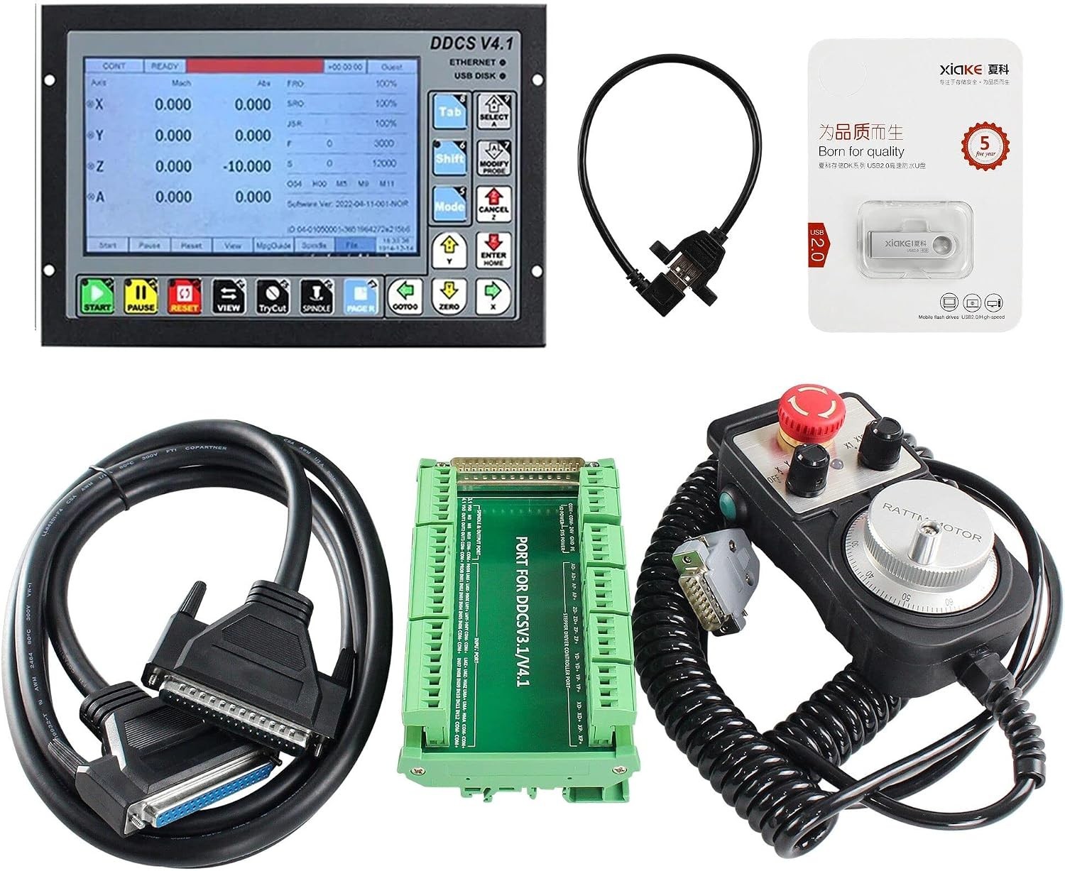 4 Axis Stand-alone Offline CNC Motion Controller DDCSV4.1 CNC Machine System&MPG