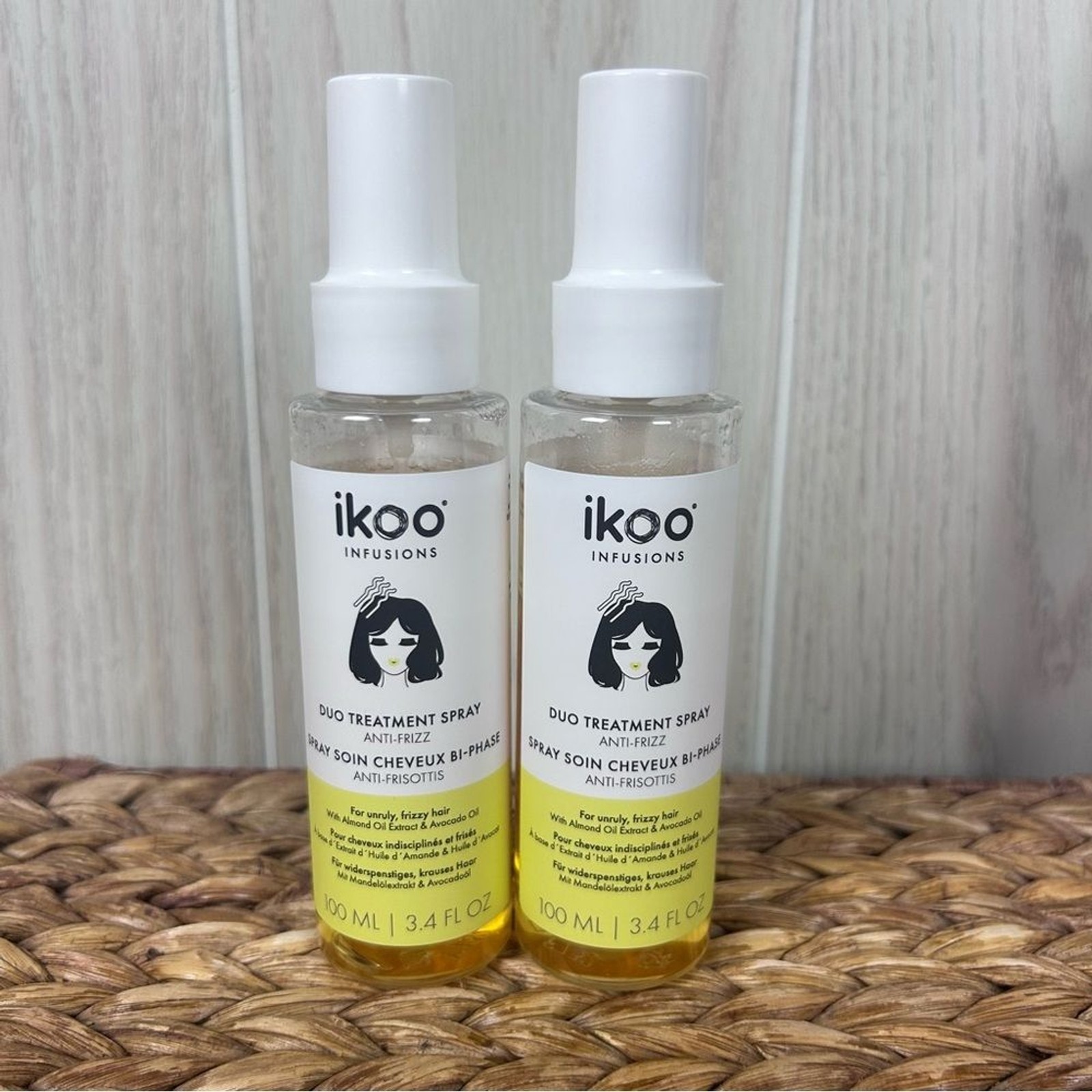NEW Ikoo Infusions Anti-Frizz Duo Treatment Spray Set of 2, 3.4 fl. oz. NEW Ikoo Infusions Anti-Frizz Duo Treatment Spray Set of 2, 3.4 fl. oz.