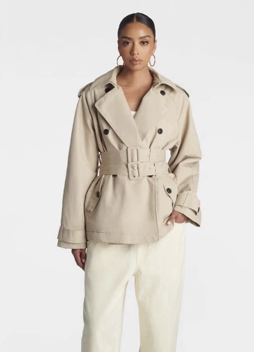 KBB by KAHLANA Women\'s \'The Celene Trench Coat\' - Khaki Large KBB by KAHLANA Women\'s \'The Celene Trench Coat\' - Khaki Large