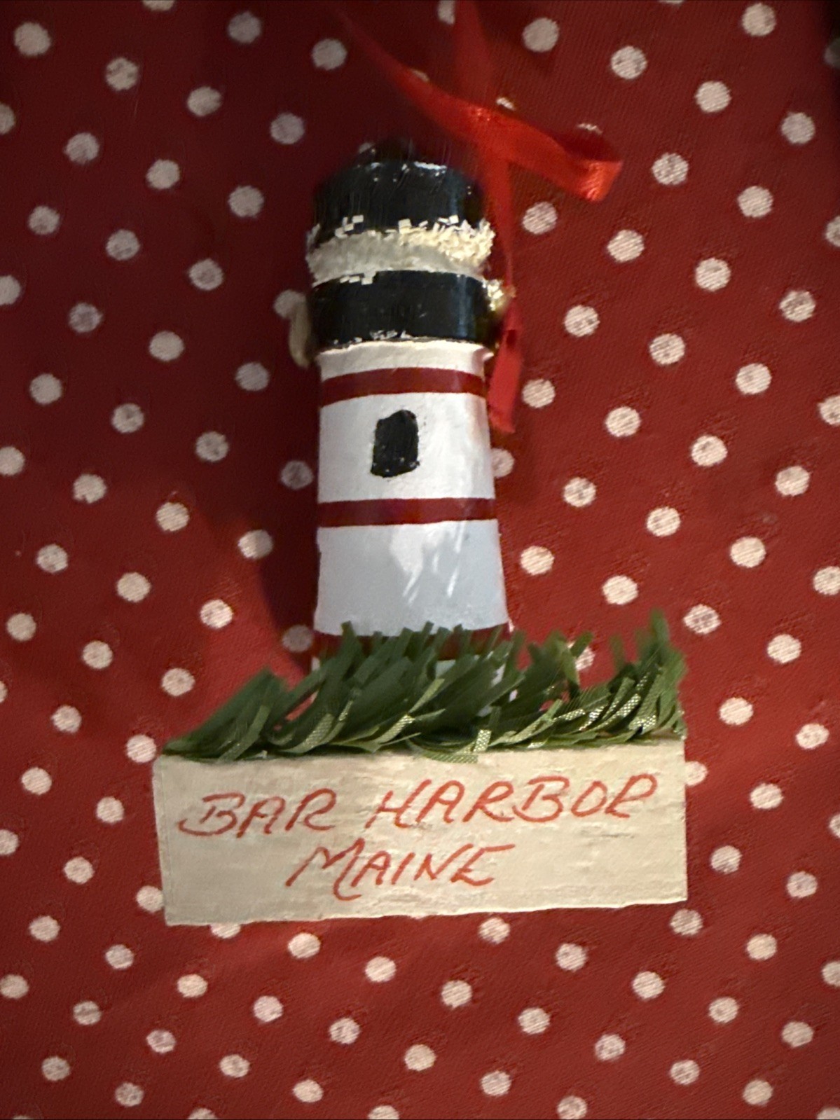 Bar Harbor Maine Lighthouse Christmas Ornament