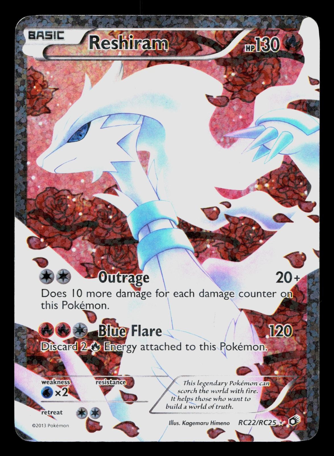 RESHIRAM (FULL ART) RC22/RC25 HOLO LEGENDARY TREASURES: RADIANT COLLECTION MP