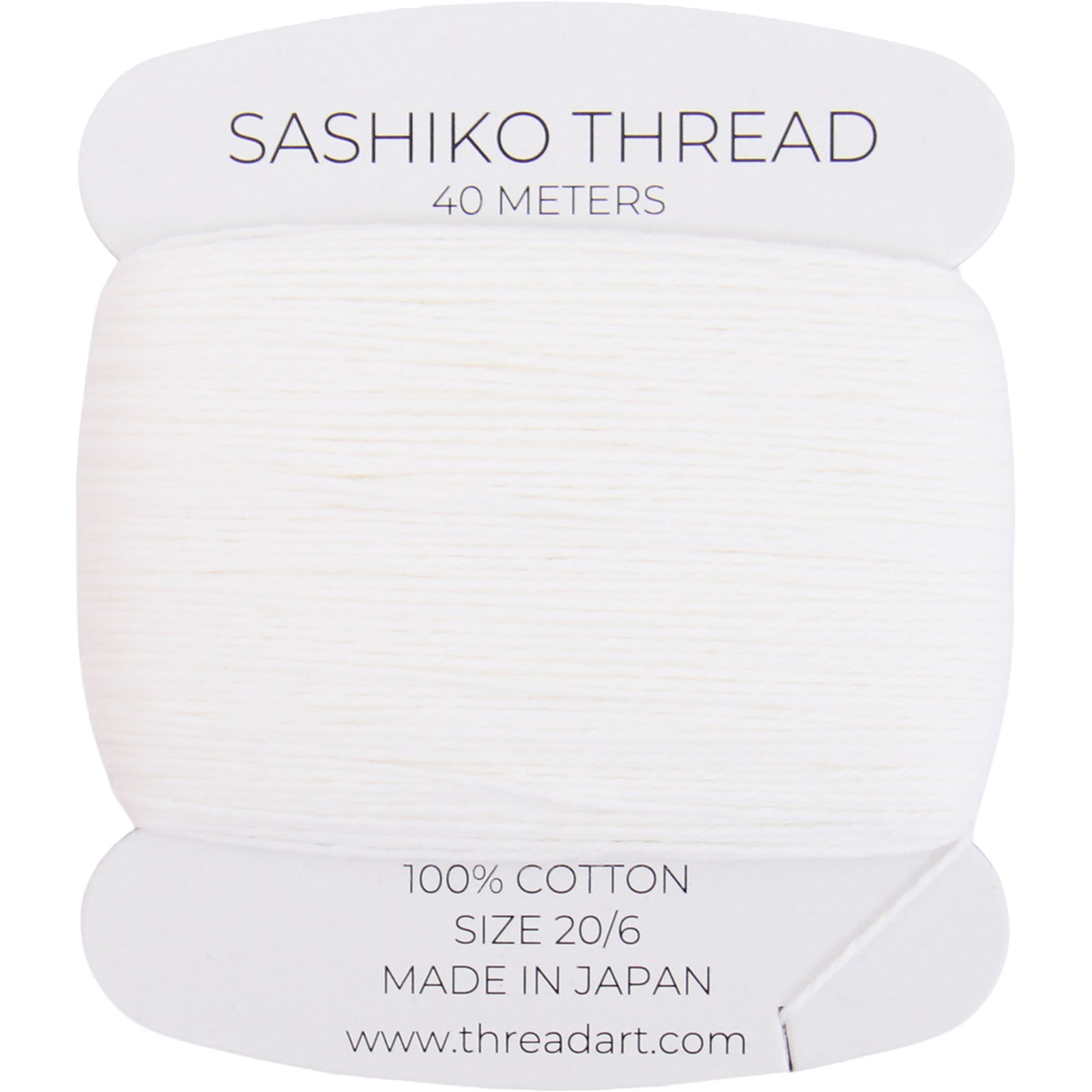 ThreadArt Sashiko Thread - 40 Meters 100% Cotton Med Thickness 20/6 - 32 Colors