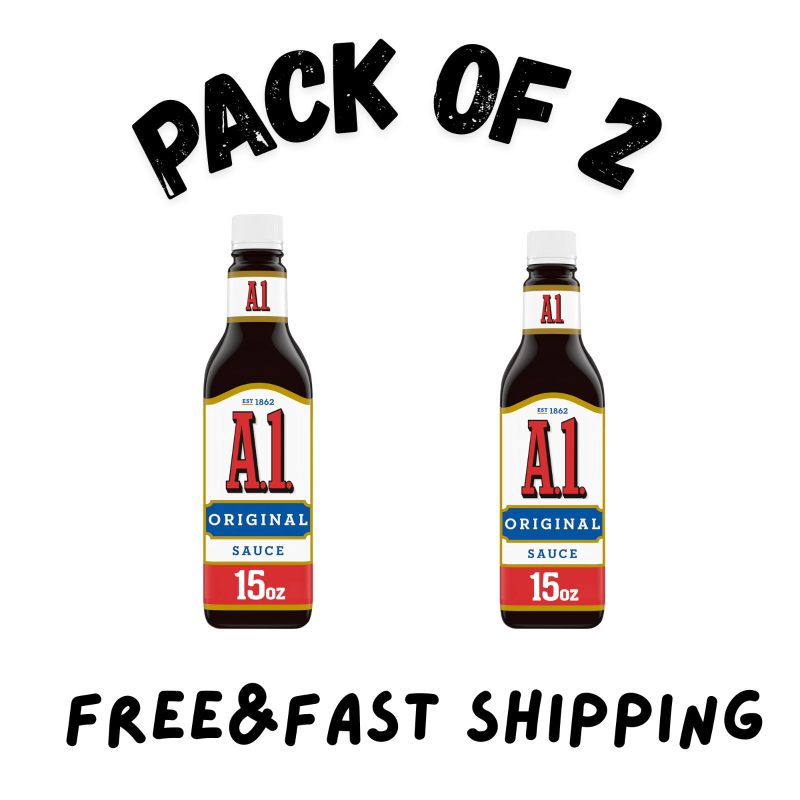 A.1. Original Steak Sauce (15 oz Bottle) 15 Ounce (Pack of 2) A.1. Original Steak Sauce (15 oz Bottle) 15 Ounce (Pack of 2)