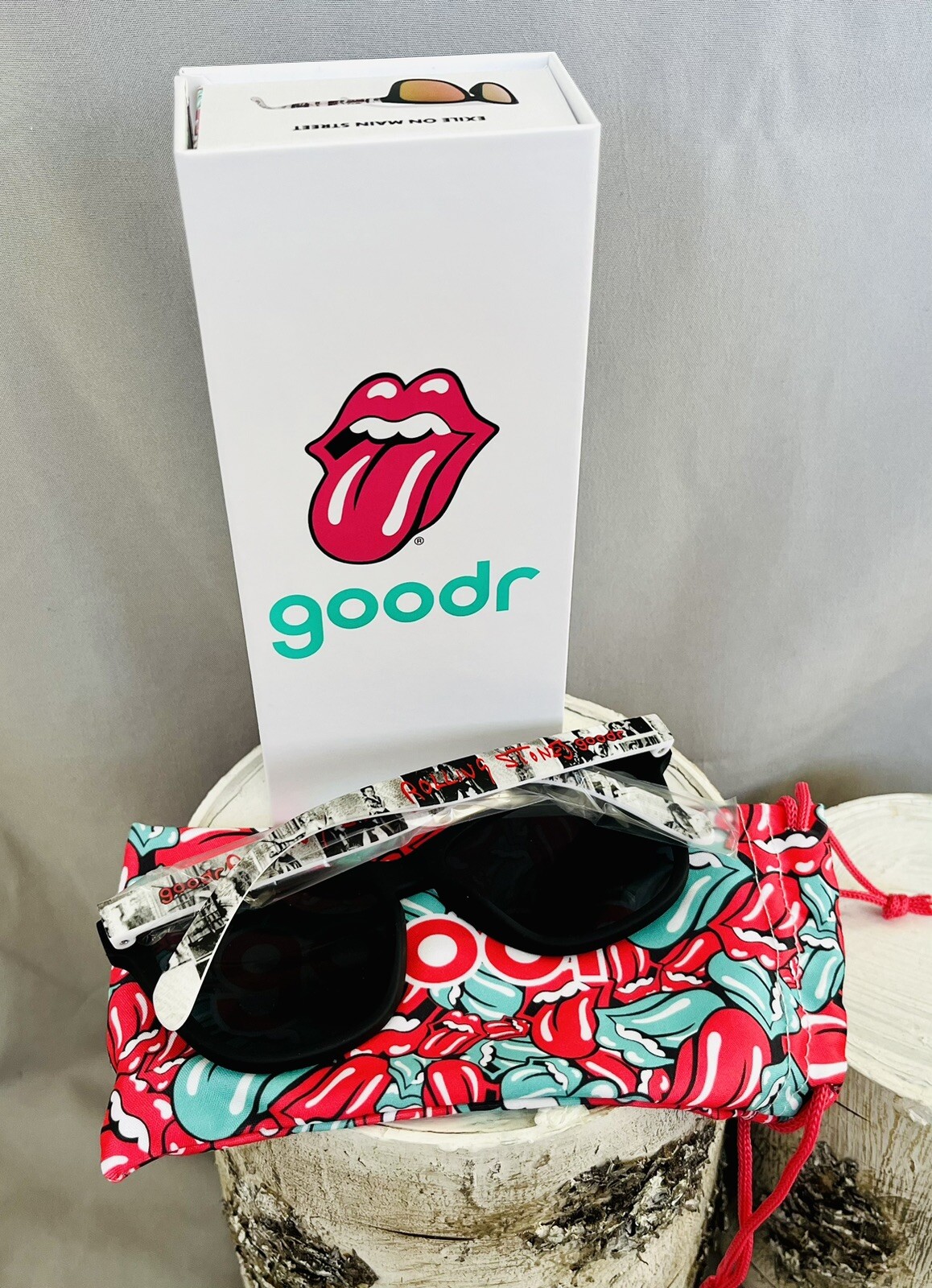 NIB Goodr EXILE ON MAIN STREET OG English Rolling Stones Running RARE Sunglasses