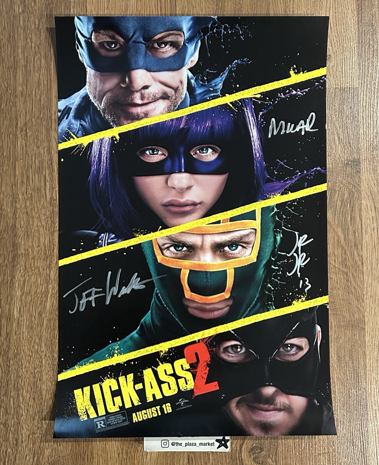 Kick Ass 2 cast signed Autographed Poster Mark Millar John Romita Jeff Wadlow Kick Ass 2 cast signed Autographed Poster Mark Millar John Romita Jeff Wadlow