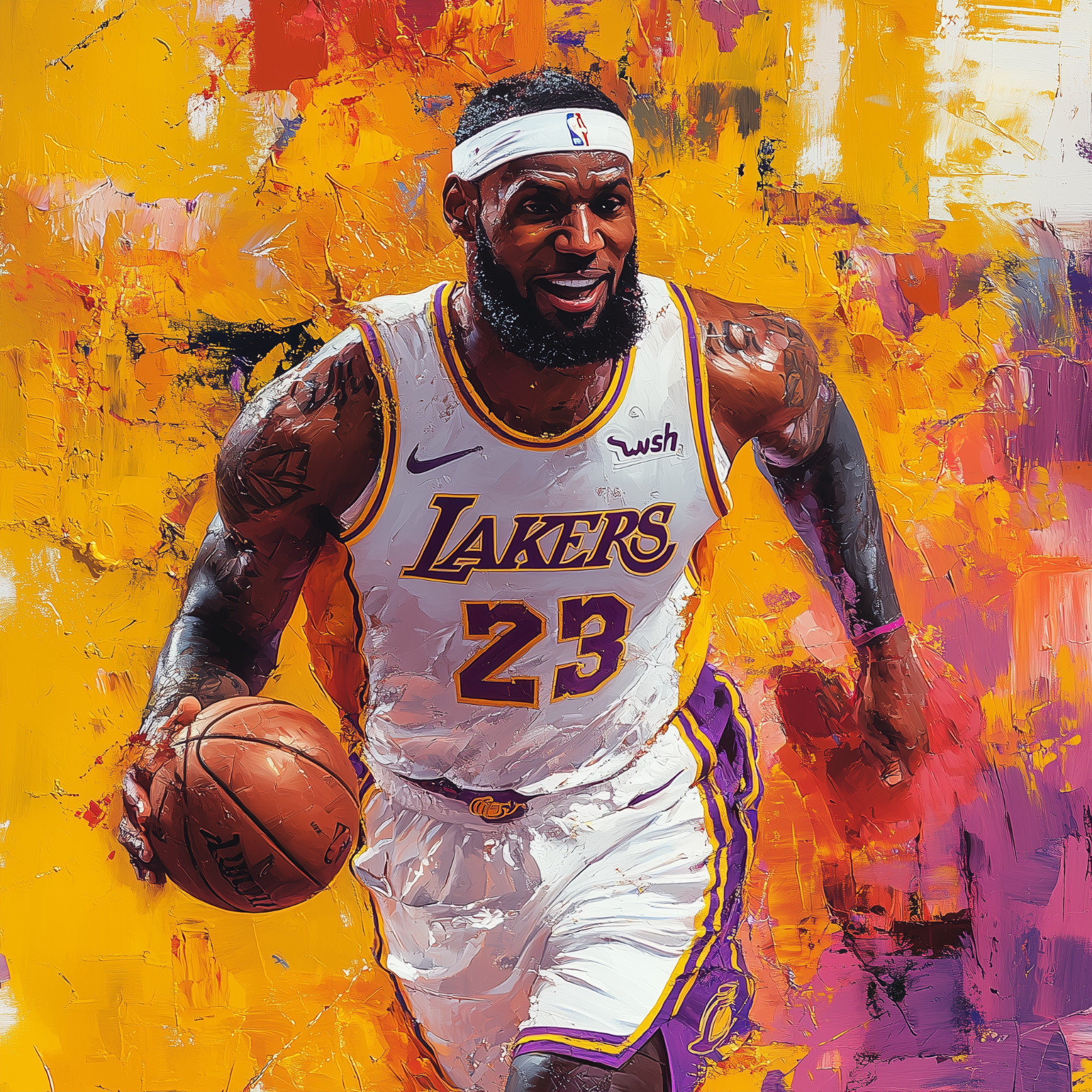 LeBron James 24x24 Giclée Art Print Ltd 1/25 Signed COA Rombley V15