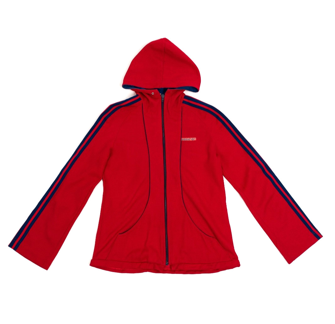 Vintage 70s Adidas West Germany Trefoil Hooded Opti Zip Track Jacket 38