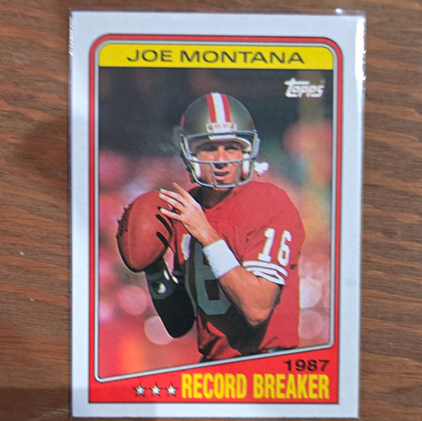 Topps 1988 Topps 1987 Record Breakers Joe Montana #4 San Francisco 49ers