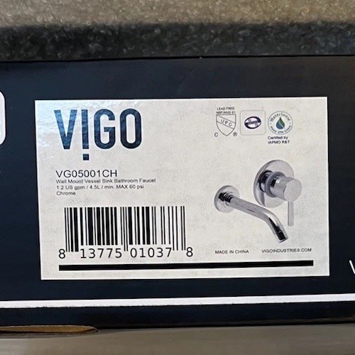 Vigo Olus VG05001CH 1.2 GPM Bathroom Faucet & Valve Chrome 1-Handle Wall Mounted Vigo Olus VG05001CH 1.2 GPM Bathroom Faucet & Valve Chrome 1-Handle Wall Mounted