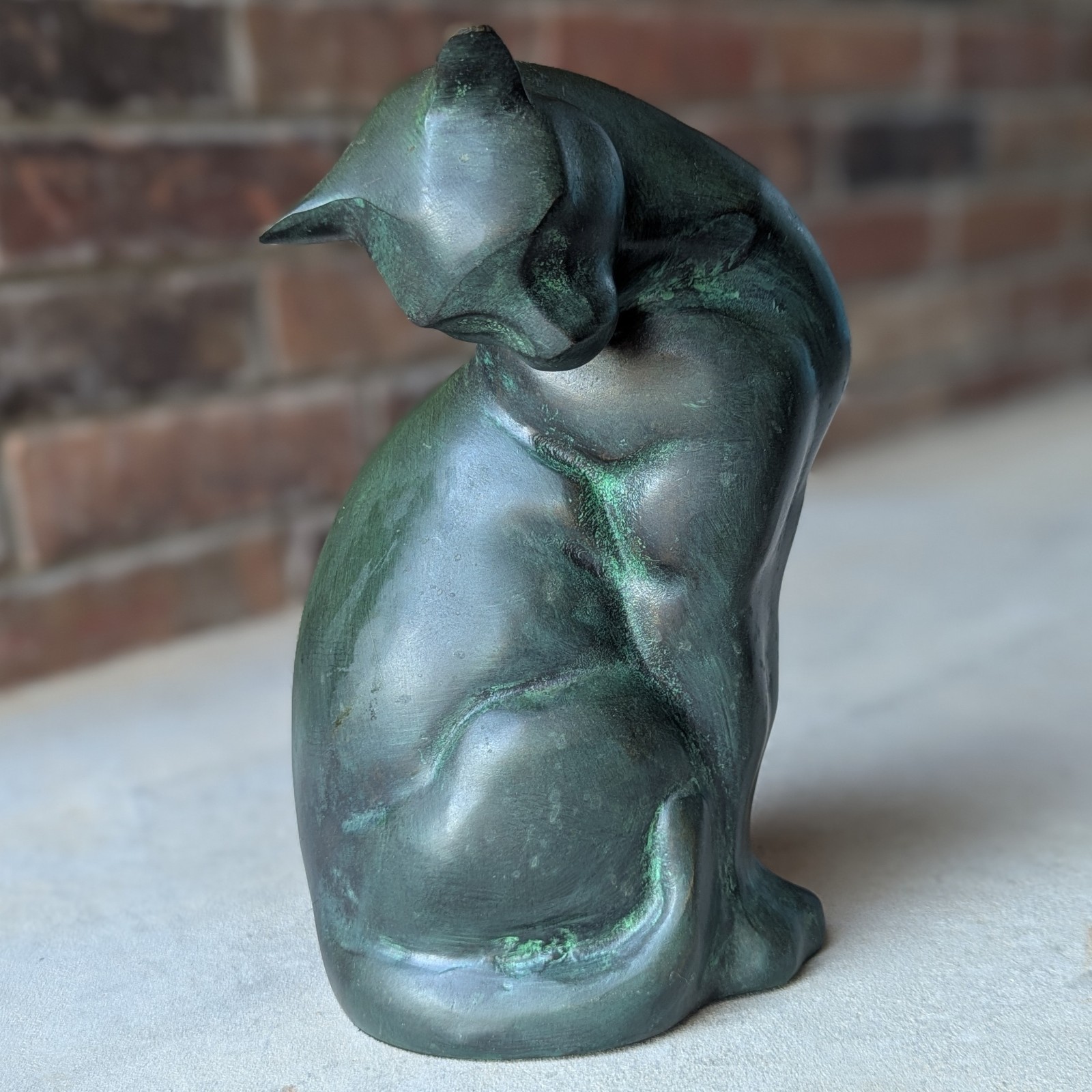 Vintage Art Deco Metal Cat Patinated Brass or Bronze 10 Vintage Art Deco Metal Cat Patinated Brass or Bronze 10