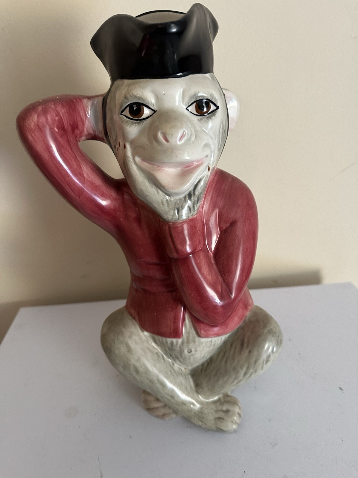VTG Milestone By Mottahedeh Hand Painted Monkey 12” Pitcher