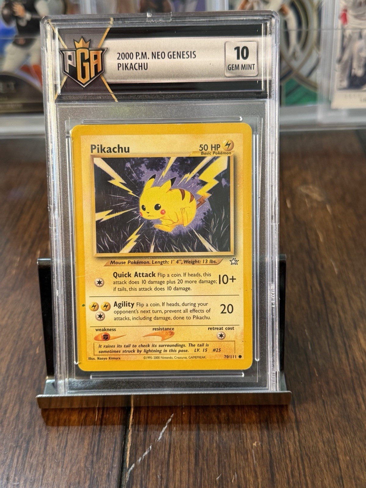 The Pokémon Company Pikachu 70/111 Neo Genesis English Regular PGA 10