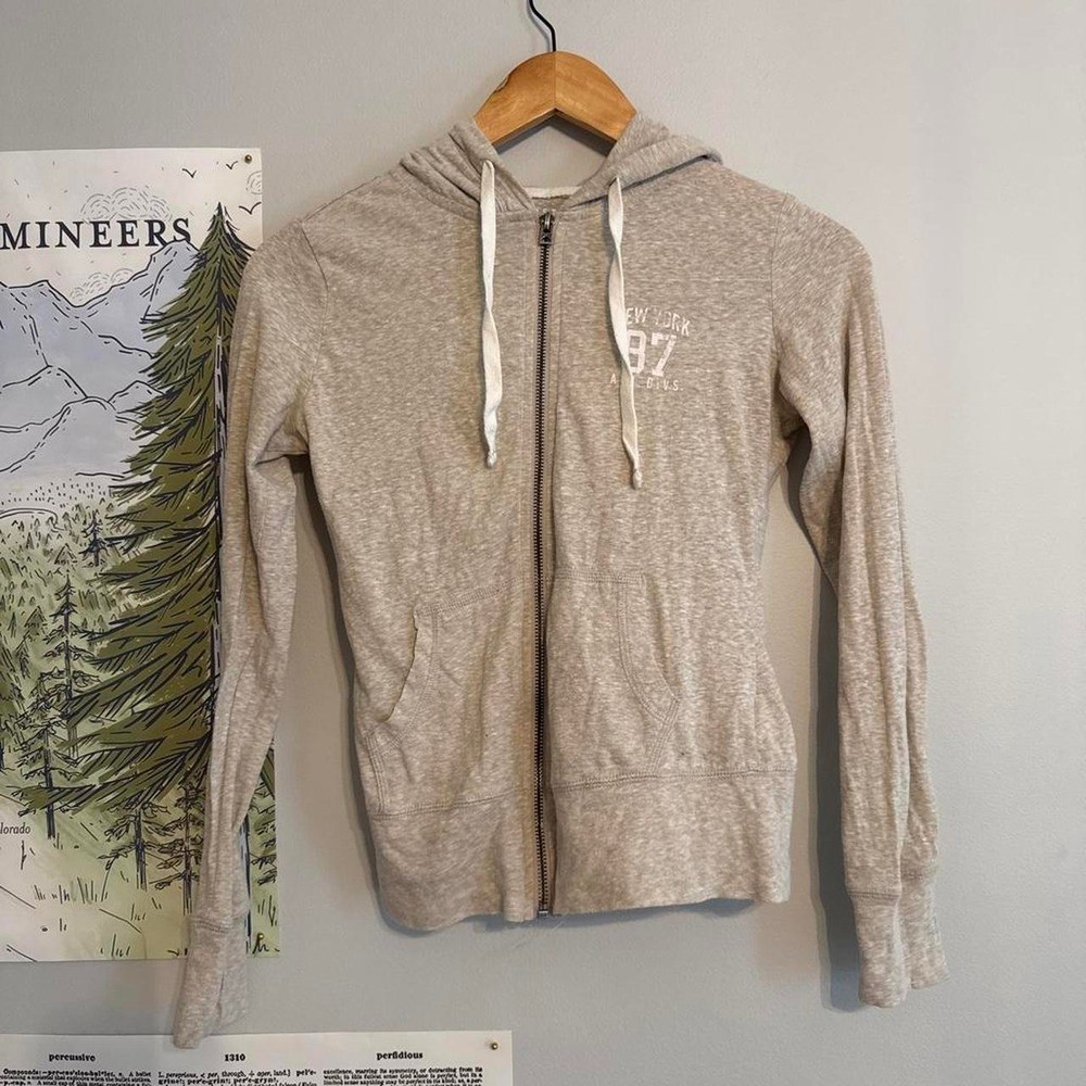 VTG Y2K Aeropostale Grey Zip Up Hoodie Aesthetic 87 Ath Divs VTG Y2K Aeropostale Grey Zip Up Hoodie Aesthetic 87 Ath Divs