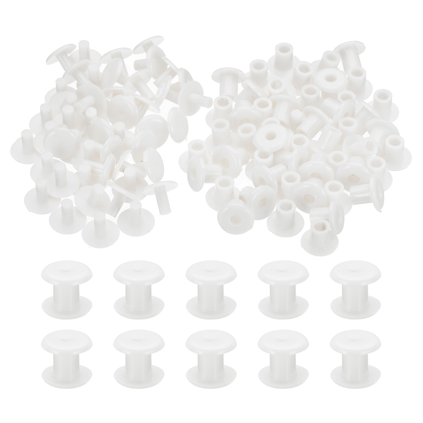 M5*6mm for Plastic Fixing, 50 White Chicago Screws Sets M5*6mm for Plastic Fixing, 50 White Chicago Screws Sets