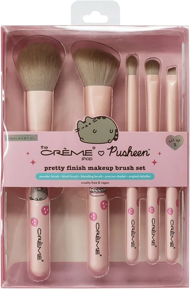 NIB The Crème Shop x Pusheen Pretty Finish Makeup Brush Set