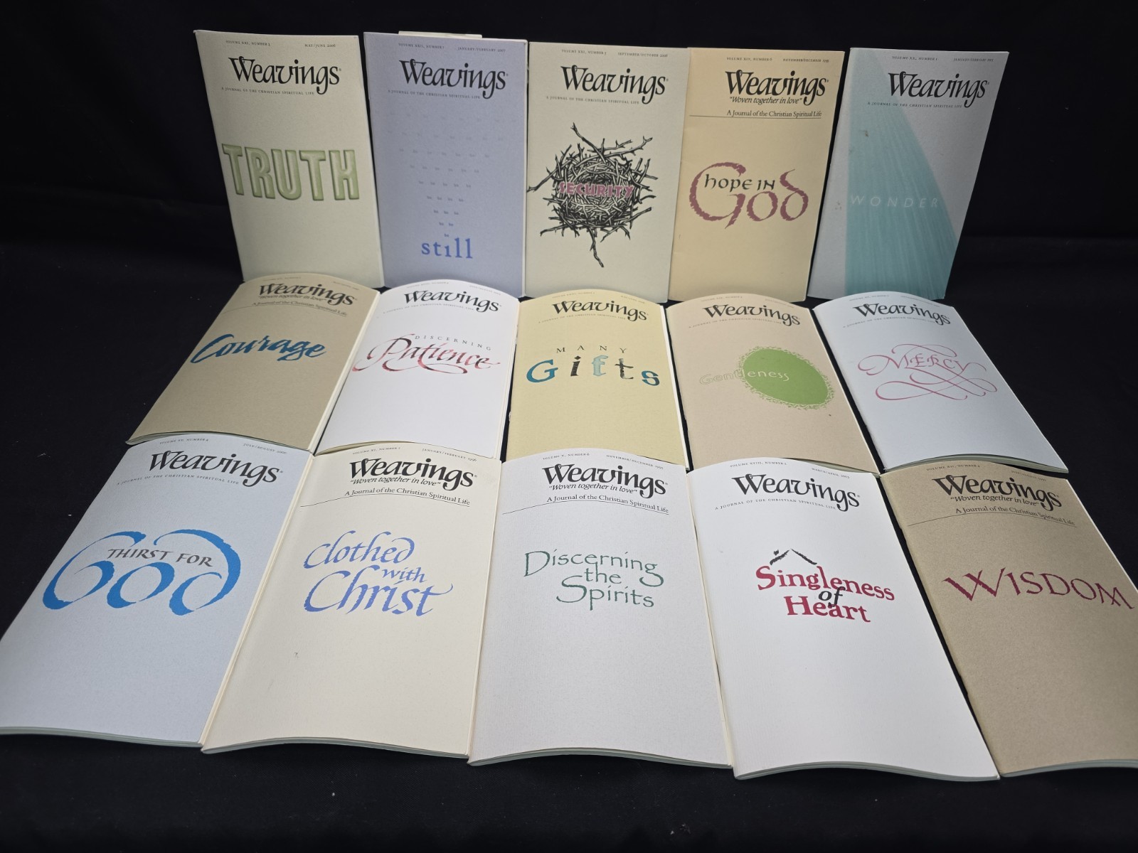 Vintage Weavings Journal Christian Spiritual Life Lot Of 15. (Lot #2)