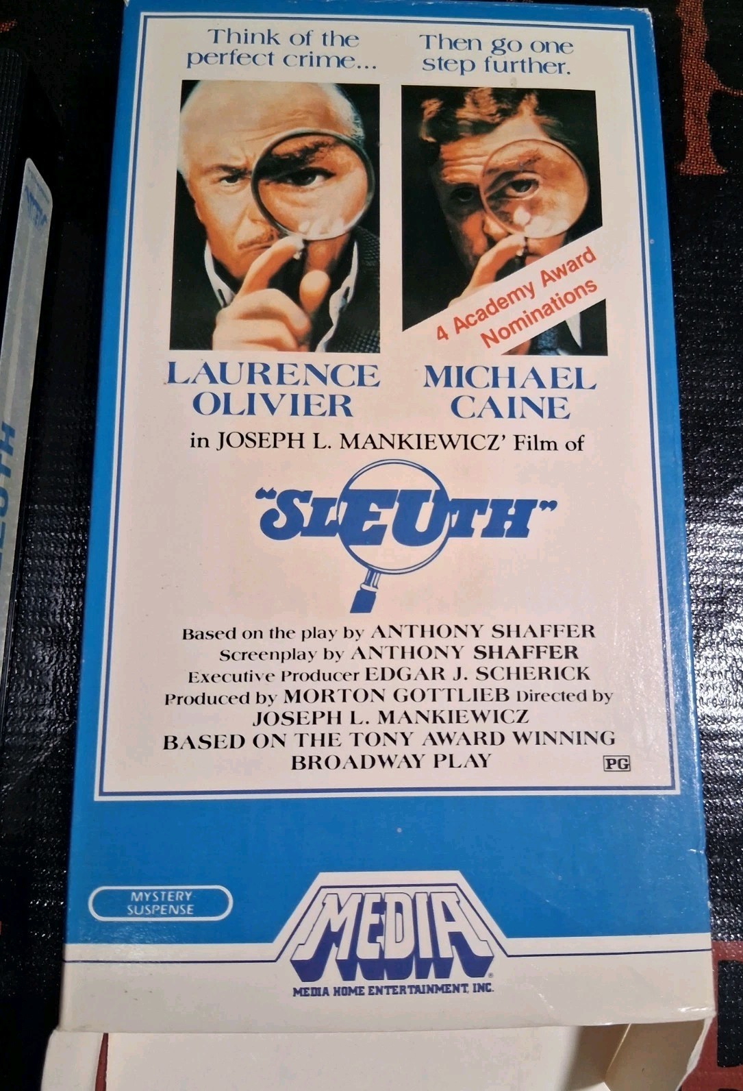 Sleuth VHS Media White Stripe 1972 70s Suspense Mystery Thriller Michael Caine. Sleuth VHS Media White Stripe 1972 70s Suspense Mystery Thriller Michael Caine.
