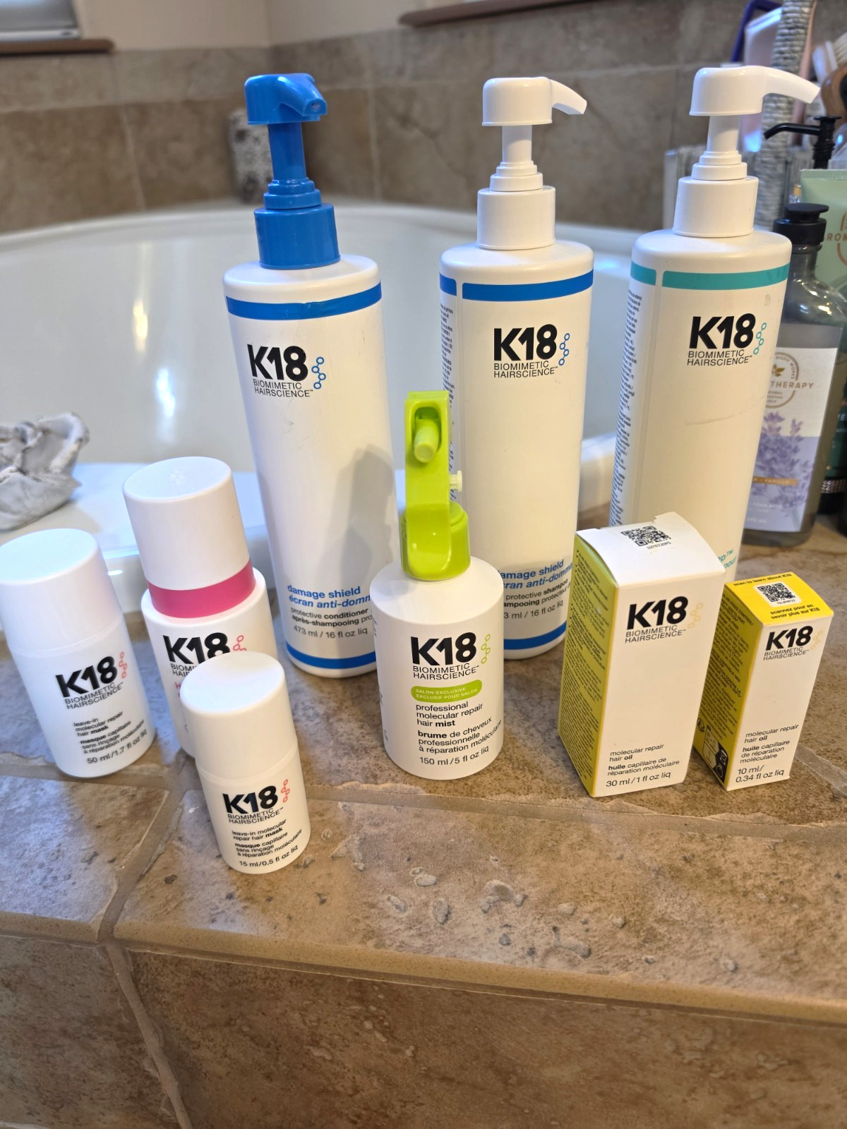 K18 Damage Shield Set. Used 1x Worth Over 300$ Perfect For Restoring Hair K18 Damage Shield Set. Used 1x Worth Over 300$ Perfect For Restoring Hair