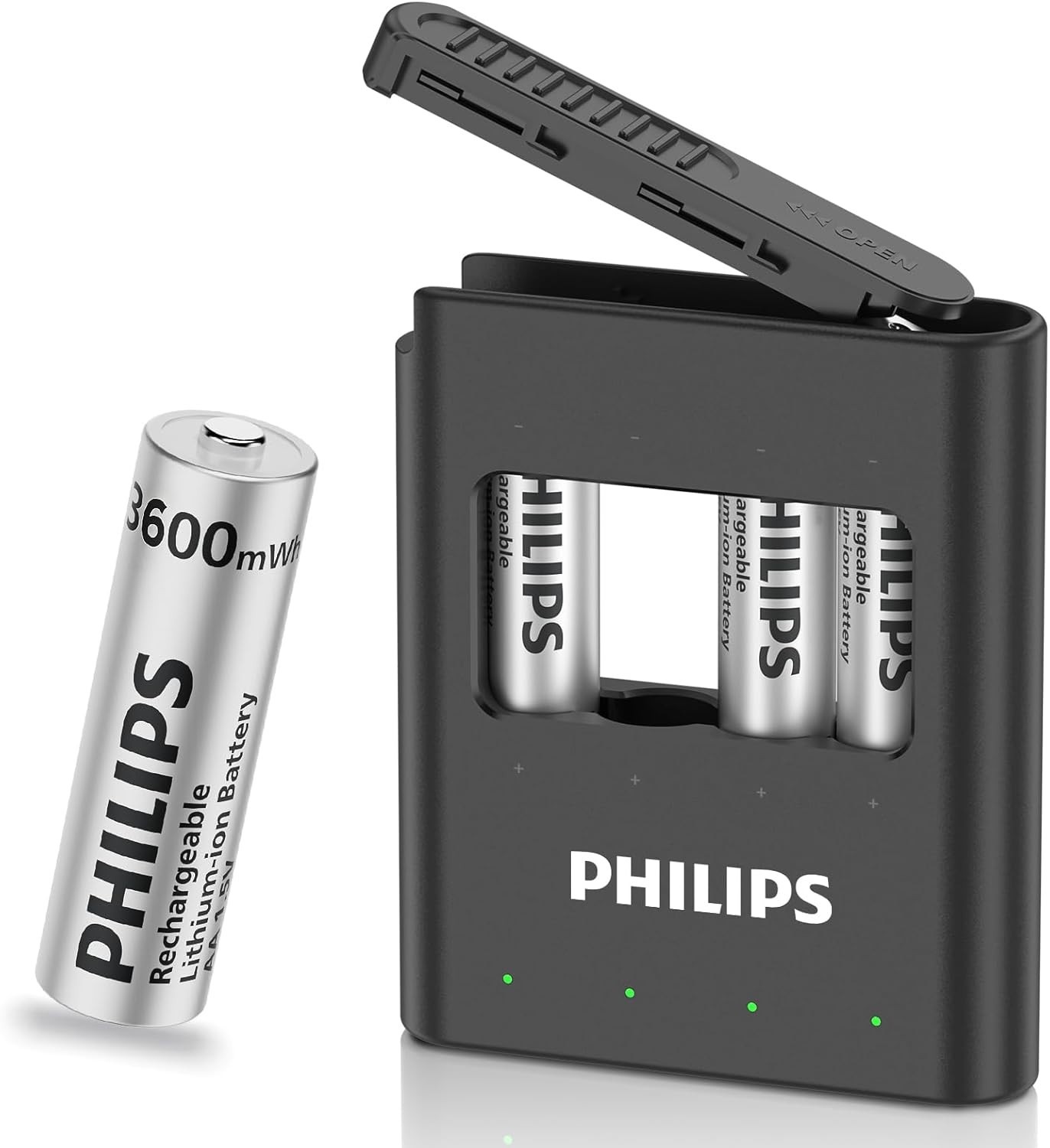 4/8x 3600mWh 1300mWh Rechargeable Lithium 1.5V AA AAA Batteries with Charger Box