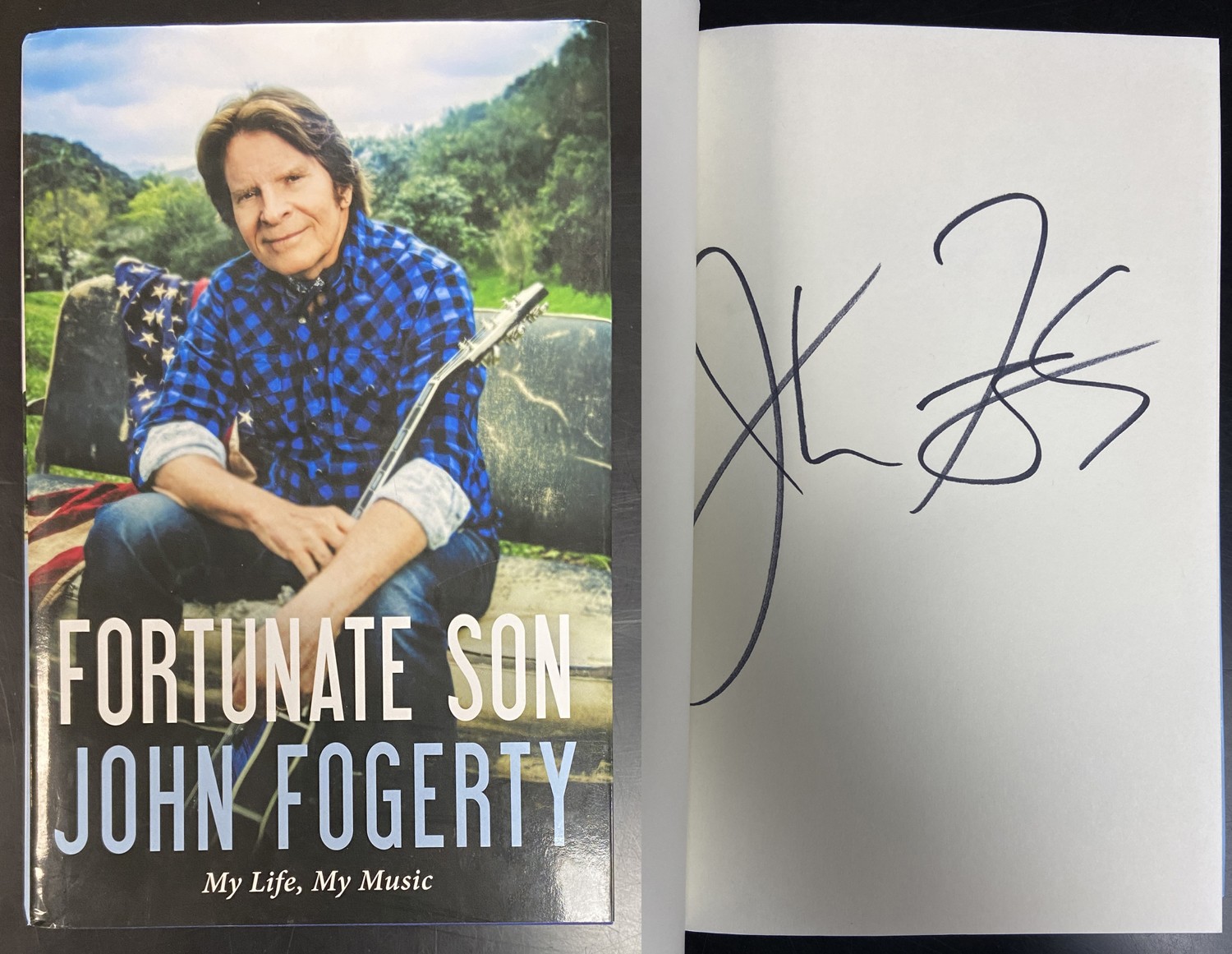 JOHN FOGERTY Autographed Signed Fortunate Son Hardcover Book CCR CREEDENCE