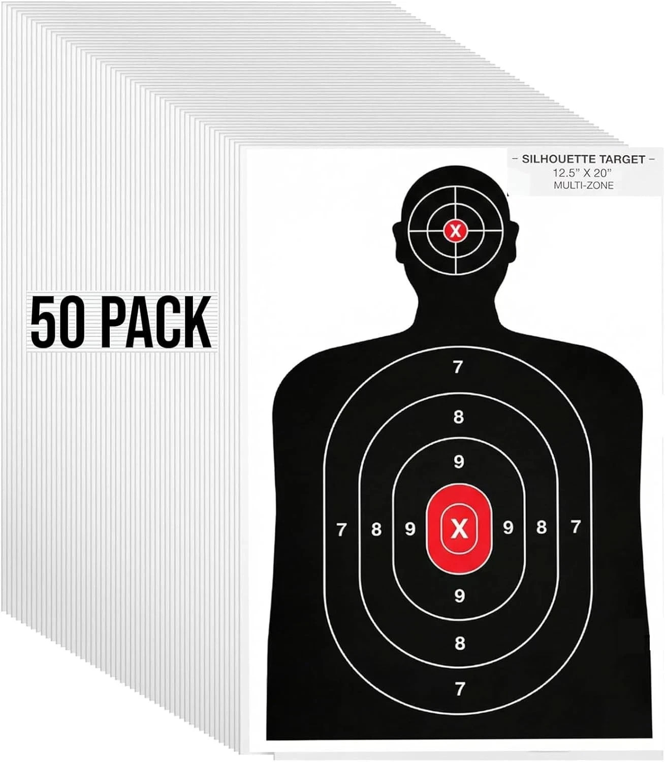Shooting Target, Targets for Pistol Shooting Targets for the Range, 14x22, 50pk Shooting Target, Targets for Pistol Shooting Targets for the Range, 14x22, 50pk