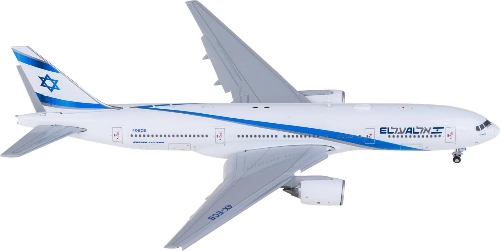 1:400 Geminijets El Al B777-200 4X-ECB Passenger Diecast Aircraft Plane Model