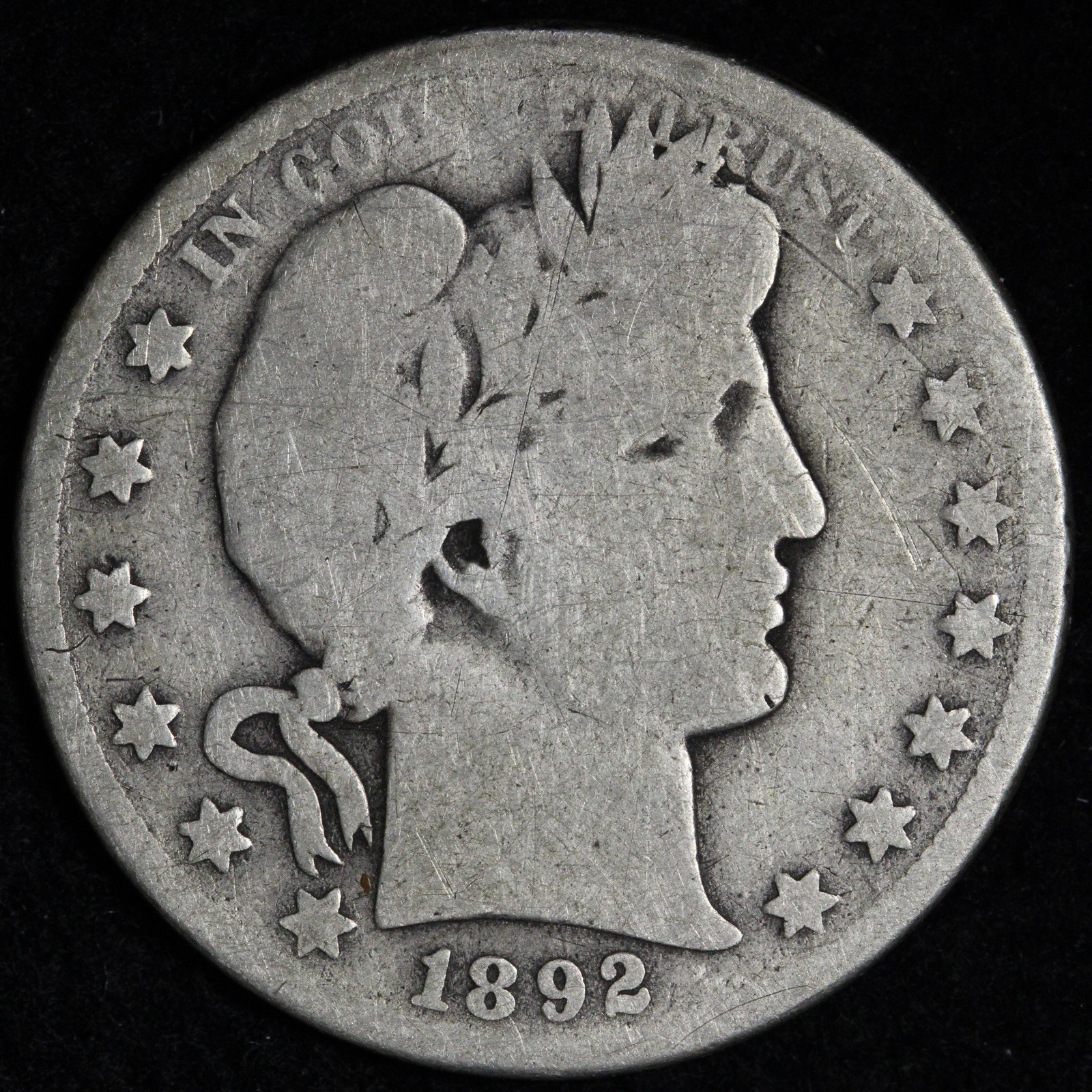 1892-O Barber Silver Half Dollar GOOD+ E337 UANTW