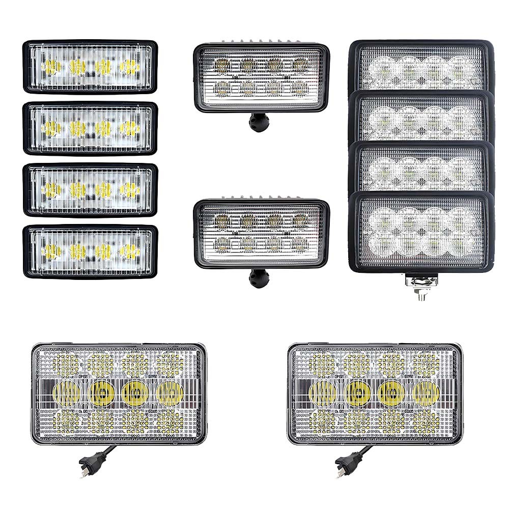12x LED Work Light Kit For John Deere 7000 7010 Series 7200 7400 7210 7610