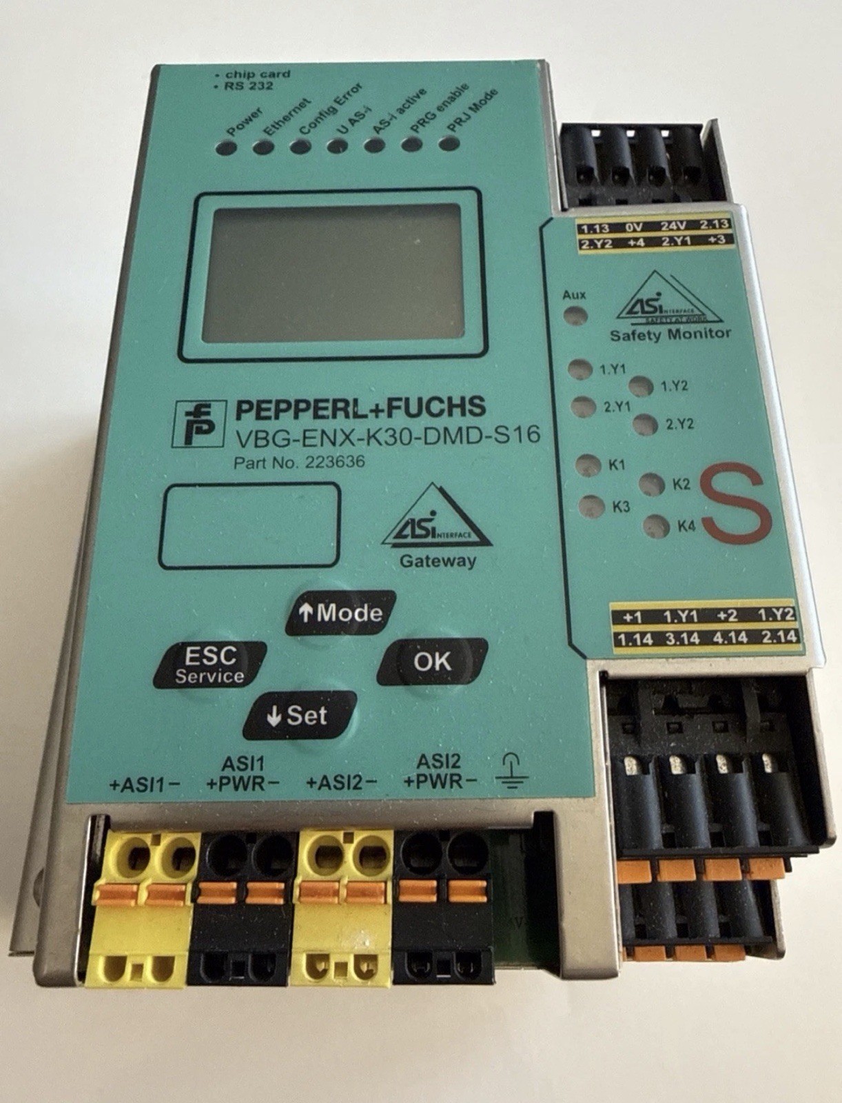 PEPPERL FUCHS VBG-ENX-K30-DMD-S16-EV ASi 3.0 ETHERNET/IP MODBUS TCP GATEWAY