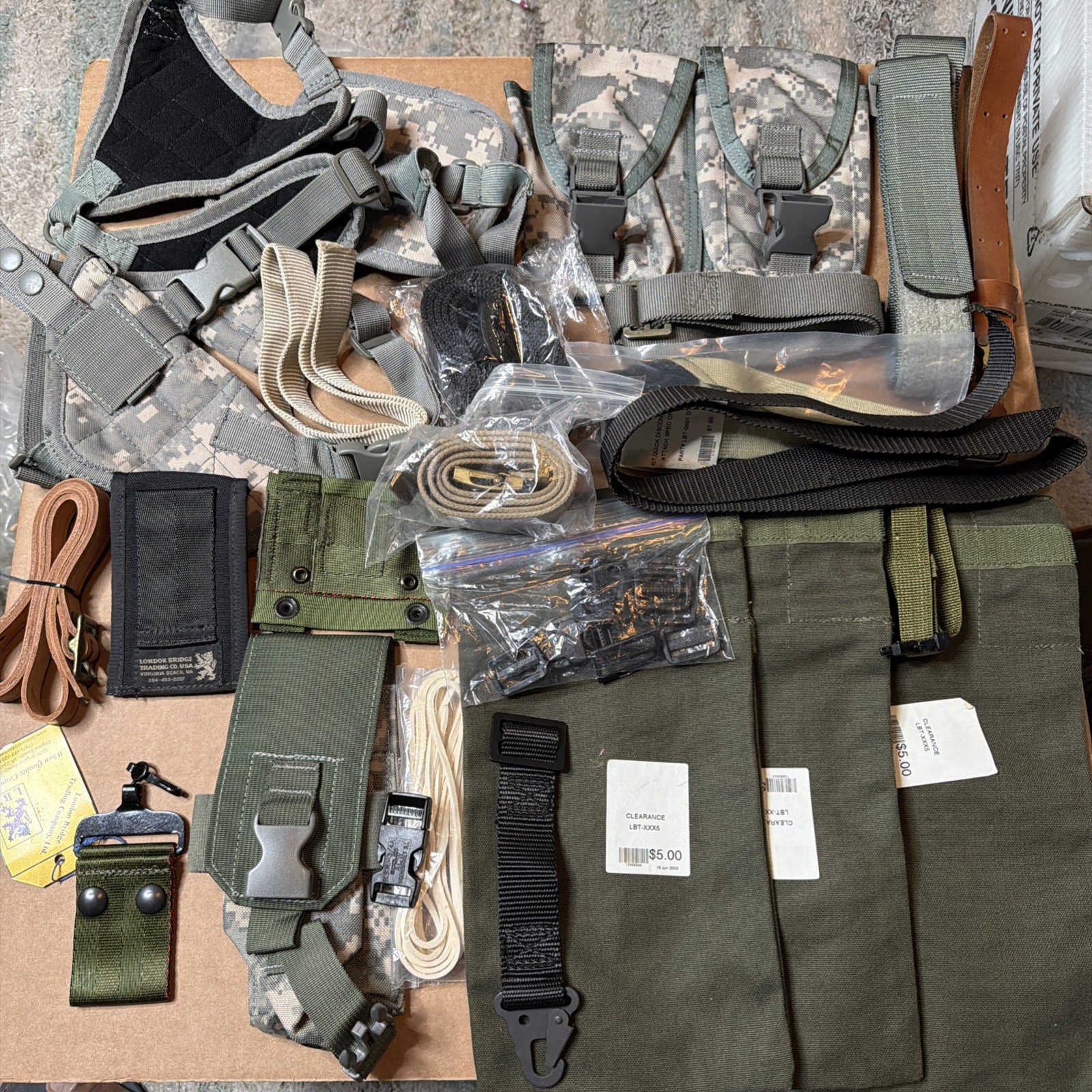 Lot Of 21 London Bridge Trading LBT Holsters Pouches Belts Bags Clips Straps Lot Of 21 London Bridge Trading LBT Holsters Pouches Belts Bags Clips Straps