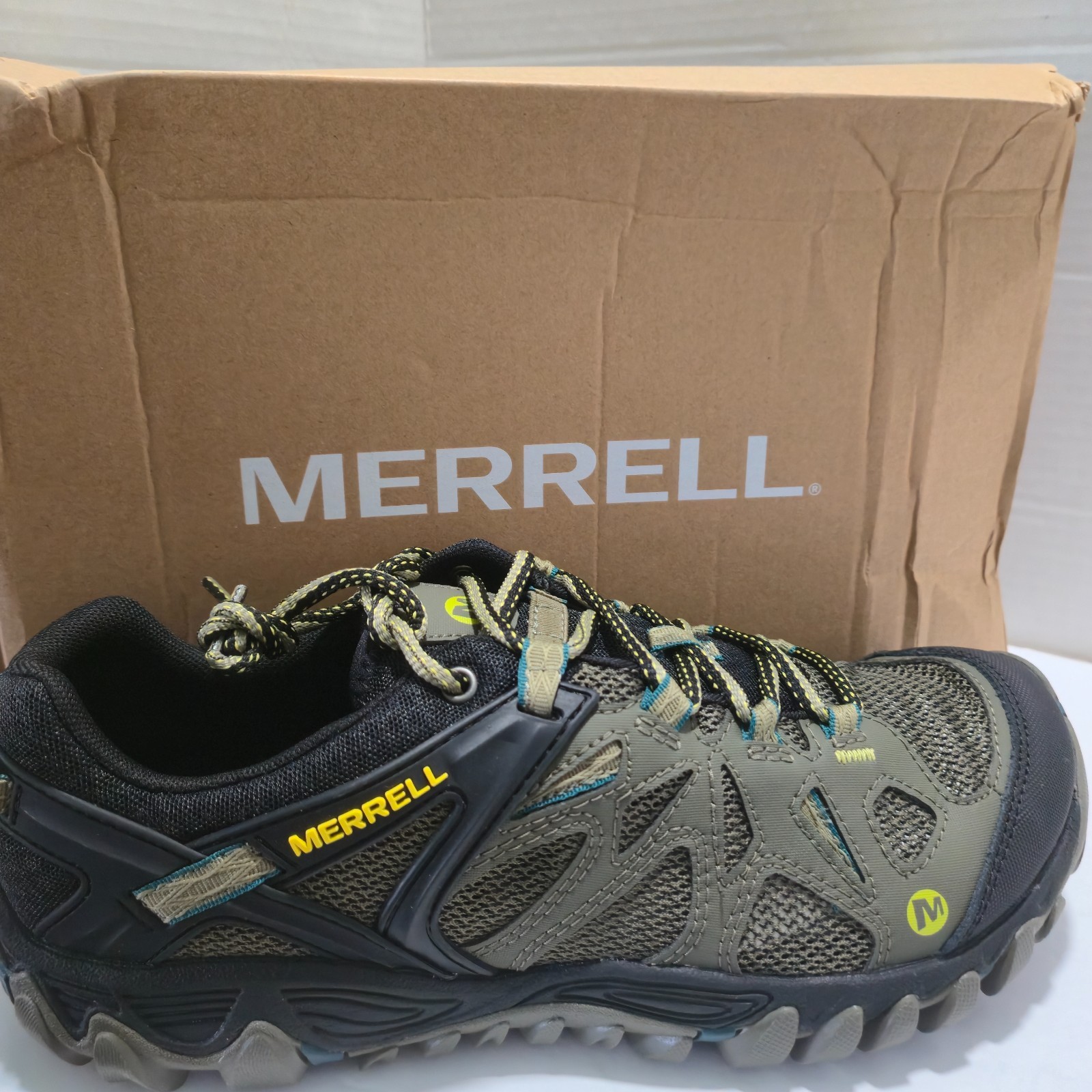 Merrell Men\'s All Out Blaze Aero Sport Hiking Shoes Dusty Olive Size 9