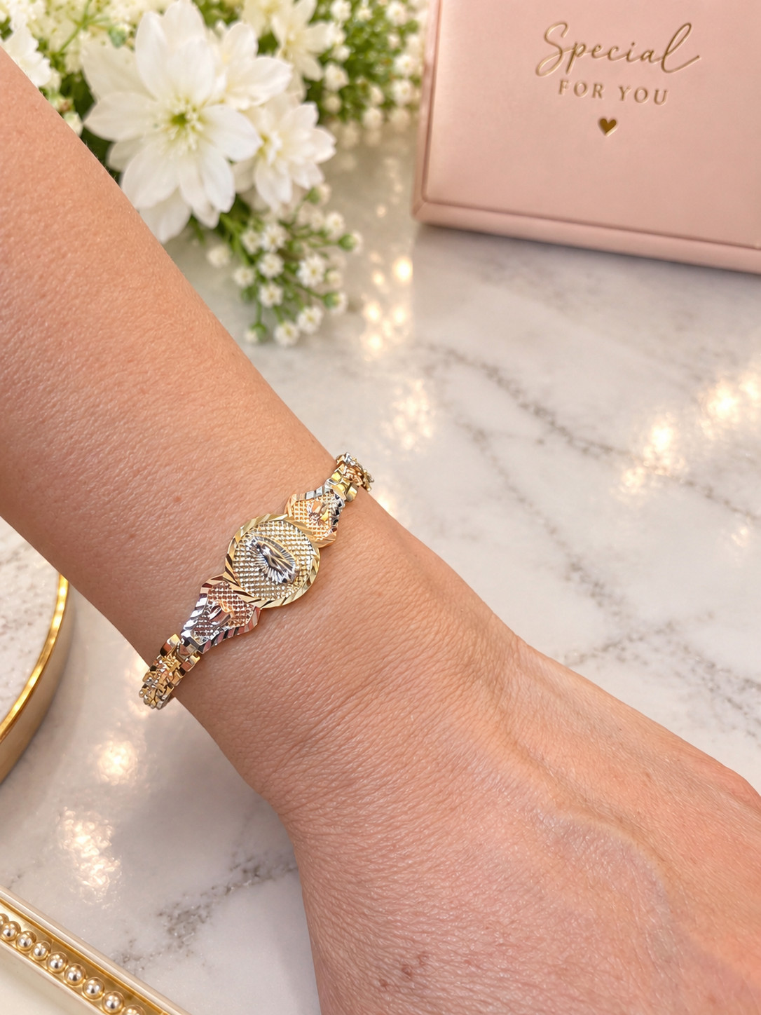 Our Lady of Guadalupe Gold filled bracelet high quality women jewelry Our Lady of Guadalupe Gold filled bracelet high quality women jewelry