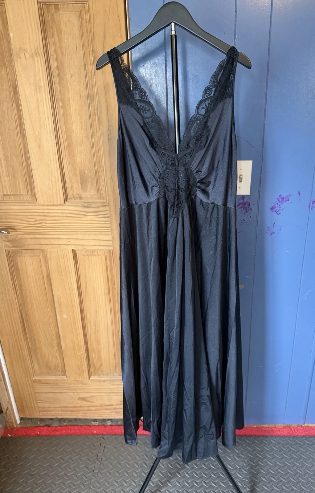 Pre-Owned - Olga Nightgown Negligee - Black - 3XL - 98280
