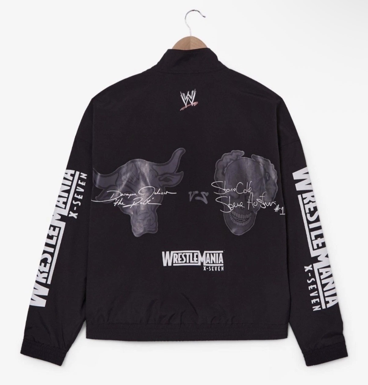 WrestleMania 17 The Rock Vs Stone Cold Windbreaker Jacket, Size Large